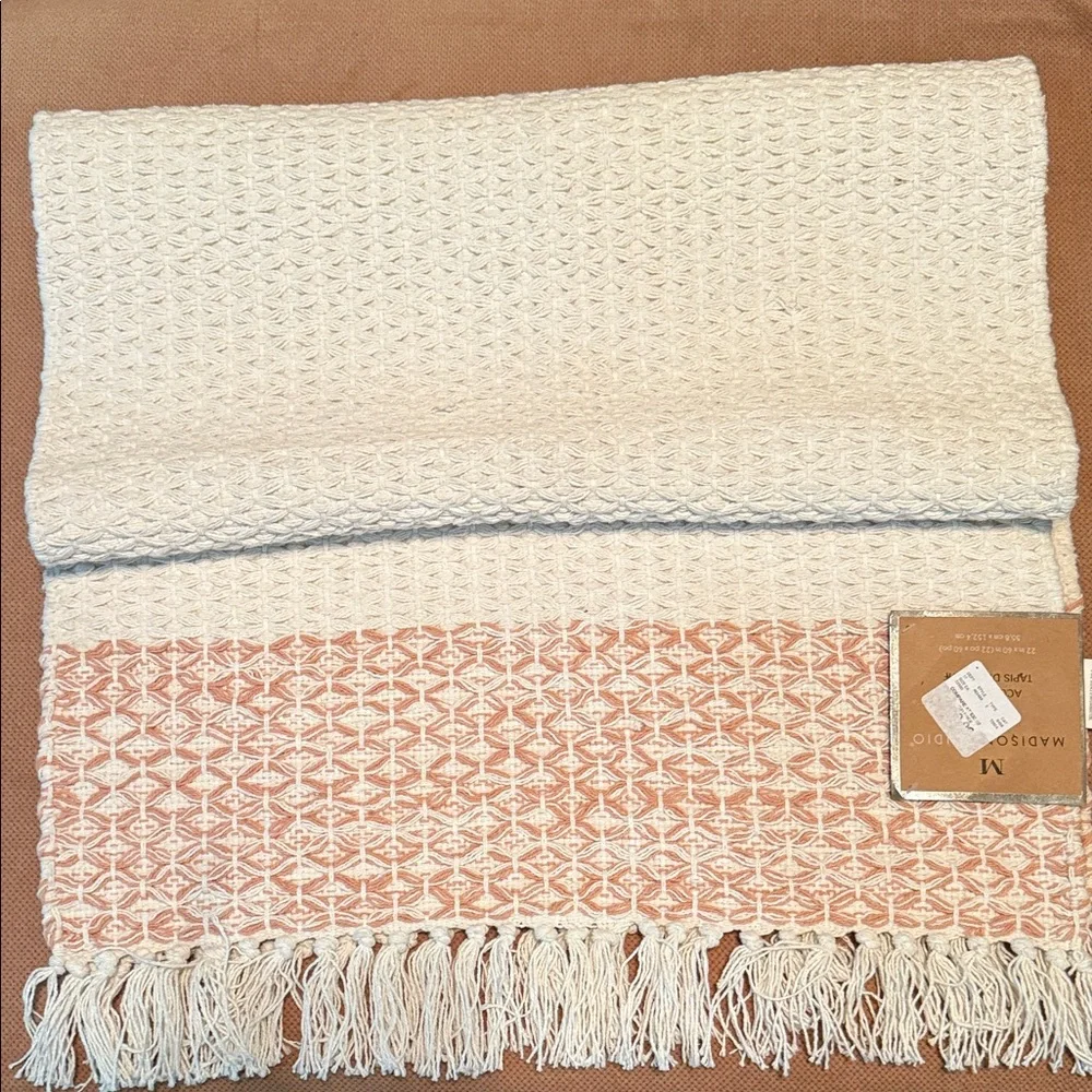 Madison Studio Cream and Pink Runner Rug